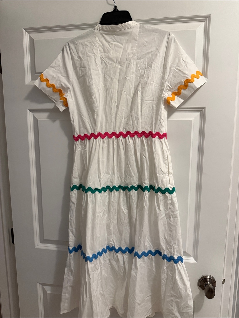 UNTUCKit White Button-Front Dress with Multicolor Ric Rac - Picture 5 of 7
